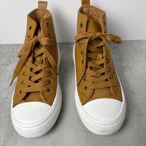 Mata Shoes Roma High Top Sneakers Tan Faux Leather Upper Wmns US8/EU39